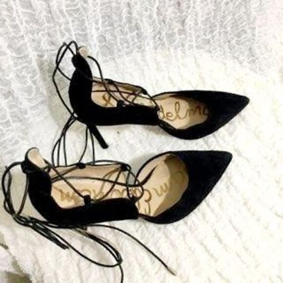 Sam Eldeman Helaine Lace Up Heels Size  8.5 - Picture 2 of 9